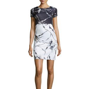 Carmen Marc Valvo Marble Scuba Dress
